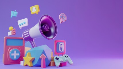 Social Media Marketing and Advertising Concept