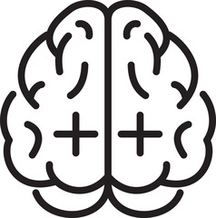 A brain is shown in black and white