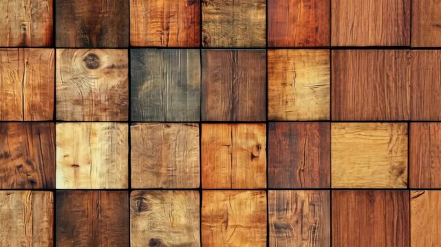 Various wooden patterns create a beautiful patchwork design for home decor and interior design projects