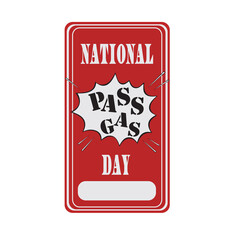 National pass gas day label