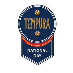 National tempura day information label