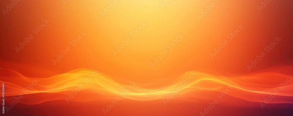 Poster vibrant abstract background with smooth gradient from deep orange to bright yellow