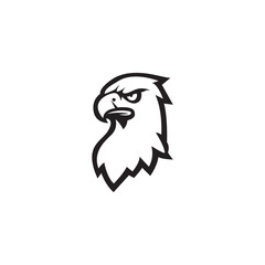 Silhouette of a eagle head vector