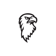 Silhouette of a eagle head vector