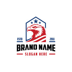 eagle home star logo design element vector template