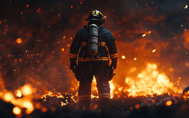 firefighters in action