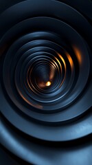 Digital technology black abstract spiral pattern poster background