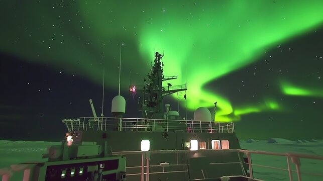 The Antarctic Aurora: A Natural Light Phenomenon Displaying Dynamic Patterns of Brilliant Colors in the Southern Sky.  