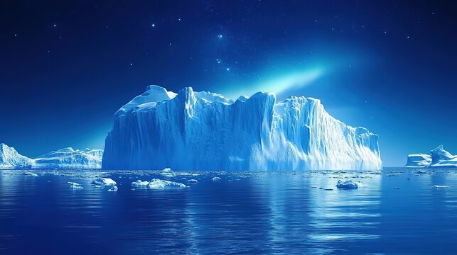 The Antarctic Aurora: A Natural Light Phenomenon Displaying Dynamic Patterns of Brilliant Colors in the Southern Sky.  