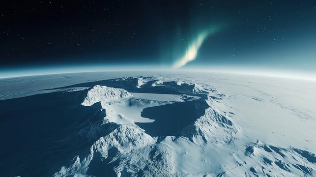 The Antarctic Aurora: A Natural Light Phenomenon Displaying Dynamic Patterns of Brilliant Colors in the Southern Sky.  