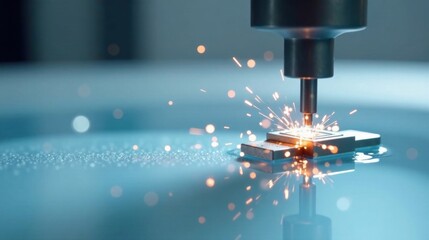 Precise Metal Fabrication Sparks Fly During High-Precision Waterjet Cutting Process