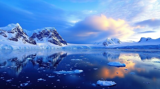 The Antarctic Aurora: A Natural Light Phenomenon Displaying Dynamic Patterns of Brilliant Colors in the Southern Sky.  