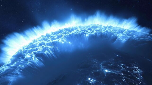 The Antarctic Aurora: A Natural Light Phenomenon Displaying Dynamic Patterns of Brilliant Colors in the Southern Sky.  