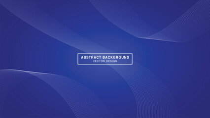 Abstract Blue Background with Flowing Lines