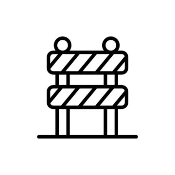 recommend clip art: roadblock icon line vector design template with trendy style