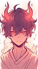 Fierce Anime Character Portrait Illustration