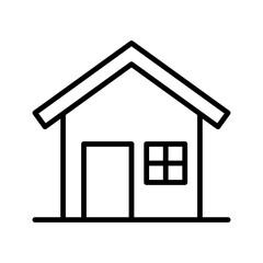 house simple icon line vector design template with trendy style