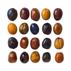 Kholas Dates Isolated on Transparent Background