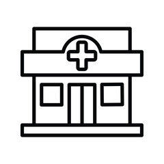 Obraz premium Hospital Icon. symbol for mobile concept and web design. vector illustration
