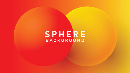 abstract background featuring two overlapping spheres, one red and one yellow, against a gradient backdrop that transitions from red to yellow.