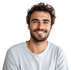 Obraz premium PNG Portrait of a smiling man background happy smile.