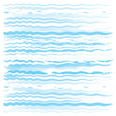 Light blue wavy lines pattern - vector illustration