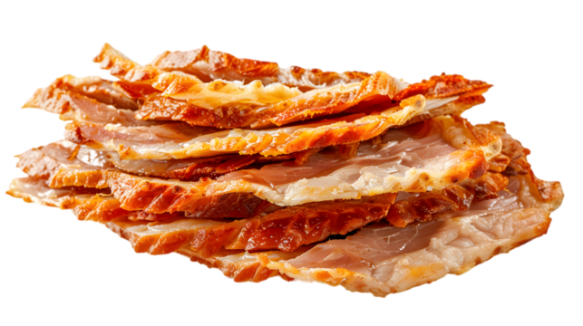 A close up sliced poor expired  isolated on white background