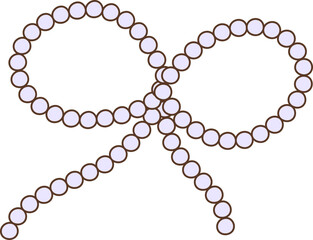 Whimsical Hand-Drawn Ribbon Bow, Vector Illustration