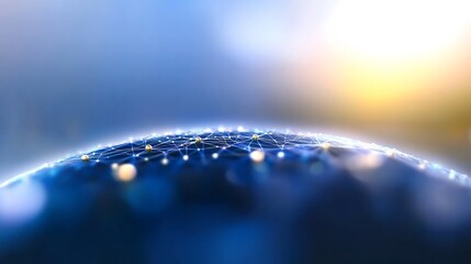 Stunning Digital Painting: Globally Connected Network, Futuristic Style. AI Generated