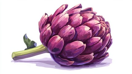 Fototapeta premium Artichoke heart isolated on white background close-up vegetable studio environment high detail concept