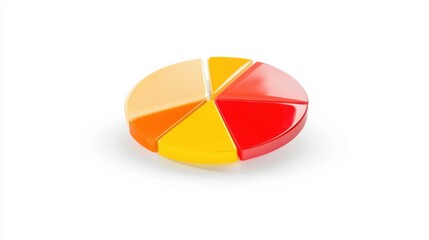 Fototapeta premium Flat Design Financial Counseling Icon with Colorful Segments