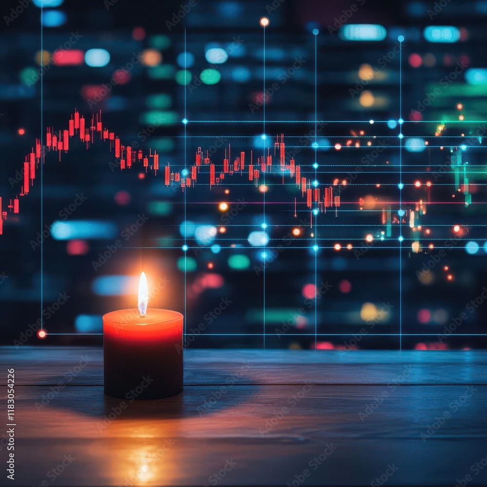 Aufkleber Warmly Glowing Candles on a Rustic Wooden Table Creating an Inviting Atmosphere for Cozy Gatherings and Relaxing Evenings with Soft Lighting