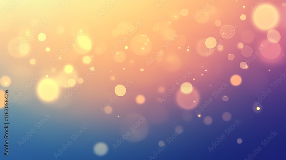 Aufkleber soft abstract bokeh background with gentle light and colorful gradient for elegant designs, inspirat