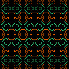 Kasuti india stitch embroidery needlework for fabric background paper wallpaper tiles seamless artwork simple geometric printed  pattern design