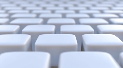 Obraz premium Clean Minimalist 3D Render: Seamlessly Repeating White Cubes Mockup. AI Generated
