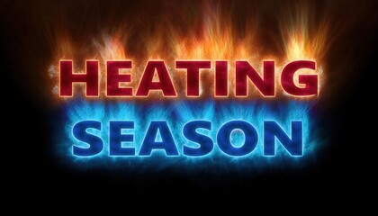 Obraz premium Heating Season: Embrace Warmth with Vibrant Flames