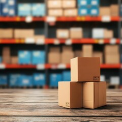 A Neatly Arranged Stack of Colorful Boxes on a Rustic Wooden Table Surrounded by Warm Light Creating an Inviting and Cozy Atmosphere for Any Setting