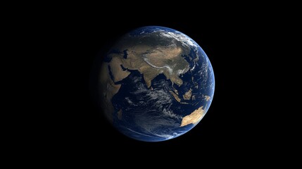 Stunning View of Earth from Space with Visible Continents, Oceans, and Cloud Patterns Capturing the Beauty of Planet Earth in All Its Glory