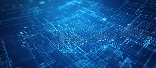 Obraz premium Abstract digital network data flow.