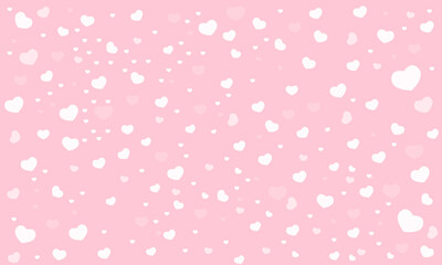 Happy Valentine's day card hearts vector background