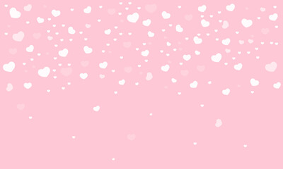 Happy Valentine's day card hearts vector background