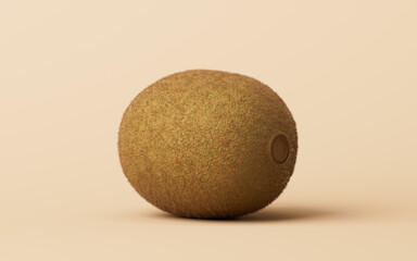 Kiwi fruit with sweet and refreshing taste, 3d rendering.