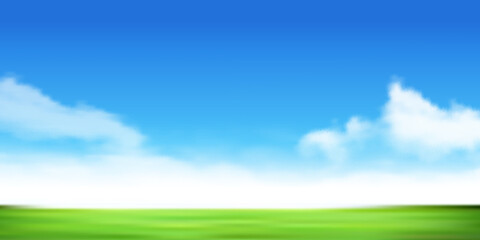 Obraz premium 空 雲 風景 草原 背景