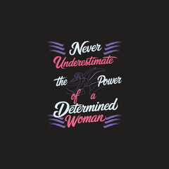 : T-shirt design ,Woman's Day, vector art illustration.