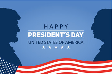 Happy President's Day Background Design. Banner, Poster, Greeting Card. Vector Illustration.