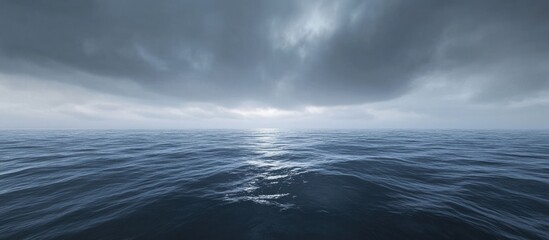 Fototapeta premium Dramatic ocean scene under a stormy sky.