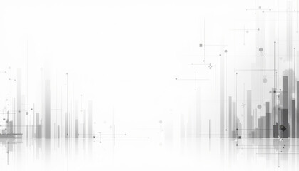 Obraz premium Abstract Graph Data in Monochrome