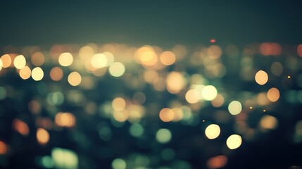 Obraz premium Blurred night cityscape with bokeh lights.