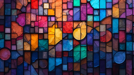 Fototapeta premium Abstract stained glass pattern