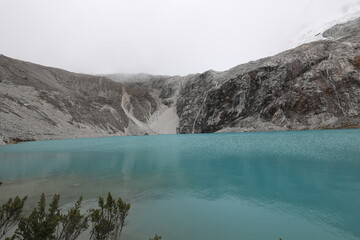 glacier lake in the mountains